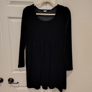 90’s Velvet Babydoll Long Sleeve Dress Fairy Goth Witchy Womens Maternity S